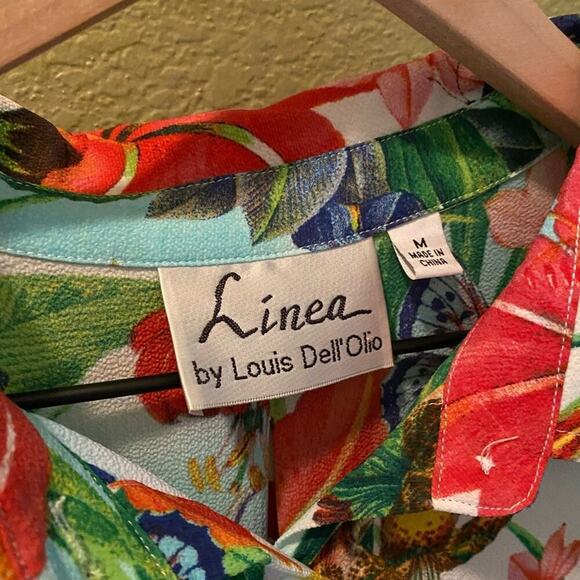 Linea Tropical Floral Button-Down Duster Size Med - Picture 2 of 7